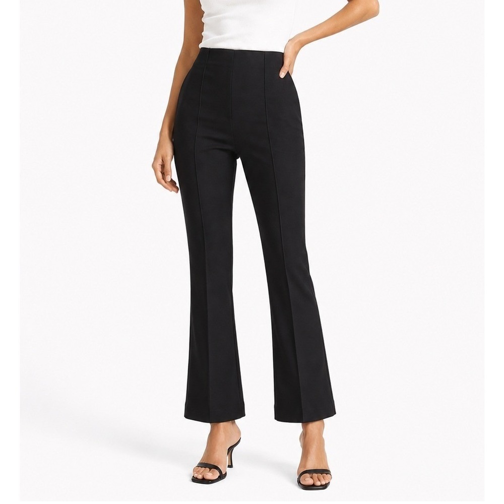 HM Womens Black High‎ Waist Kick Flare Ankle Pants Size 12 New NWT